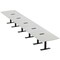 Skutchi Designs 22 Person Conference Table With Power Unit | 22' Arc Rectangle Table | Harmony Series HAR-AREC-48X264-T.BK-U779-EBLK - alternate 1