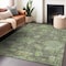 Homeroots 8' X 10' Fern Green And Olive Green Floral Washable Indoor Outdoor Area Rug 604123 - alternate 8
