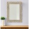 Homeroots 35" Gray Floral Carved Solid Wood Framed Accent Mirror 521568 - alternate 1