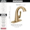 Delta Stryke Single Handle Bathroom Faucet, 6.44 in, Lumicoat Champagne Bronze 577-CZ-PR-MPU-DST - alternate 6