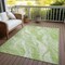 Homeroots 10' X 14' Green And Ivory Abstract Washable Indoor Outdoor Area Rug 582979 - alternate 6