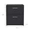 Homeroots 19" Black Wood Two Drawer Nightstand 526154 - alternate 6
