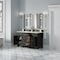 James Martin Vanities Brookfield 60 in. Double Vanity, Black Onyx w/ 3 CM Victorian Silver Silestone Top 547-V60D-BKO-3VSL - alternate 5