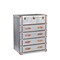 Homeroots 42" Silver Aluminum Four Drawer Dresser 489196 - alternate 1