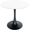 Leisuremod Bristol Modern Round Dining Table with MDF Wood Top and Steel Pedestal Base BTBL-24WS - alternate 1