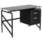 Flash Furniture Glass Desk Office Desk, 22-1/2" D X 30" H, 46" W X Metal, Table Top: Glass, Black NAN-WK-036-GG - alternate 1
