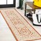 Jonathan Y Sinjuri Medallion Textured Weave Orange/Cream 2 ft. x 10 ft. Indoor/Outdoor Runner Rug SMB101F-210 - alternate 1