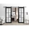 Sartodoors Sturdy Double Barn Door with Frosted Glass Planum 2122 Black 84x96 (2* 42x96) Solid Core PLANUM2122DB-BLK-84 x 96 (2* 42x96) - alternate 5