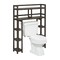 Homeroots Espresso Finish 2 Tier Solid Wood Over Toilet Organizer 380018 - alternate 7