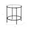 Homeroots 22" Black And Clear Glass And Steel Round End Table 543829 - alternate 8