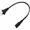 Monoprice Power Cord - Non-Polarized NEMA 1-15P to Non-Polarized IEC-320-C7 18AWG 7A 125V Black 1ft 41079 - alternate 3
