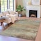 Homeroots 8' X 10' Taupe Brown And Gold Abstract Washable Indoor Outdoor Area Rug 630864 - alternate 6