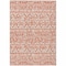 Homeroots 9' X 12' Coral And Ivory Southwestern Washable Indoor Outdoor Area Rug 594164 - alternate 4
