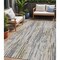 Homeroots 5' X 8' Beige And Gray Striped Washable Indoor Outdoor Area Rug 617687 - alternate 1