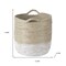 Homeroots Set of Three Beige And White Wicker Desk Organizer, 3PK 392165 - alternate 6