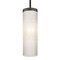 Besa Lighting Friz Stem Pendant, White Linen, Bronze Finish, 1x75W Incandescent 1TT-FRIZLN-BR - alternate 1