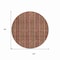 Homeroots 8' Blush Burgundy And Pink Round Striped Washable Indoor Outdoor Area Rug 615033 - alternate 6