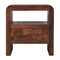 Homeroots 23" Brown Solid Wood Two Drawer Nightstand 701720 - alternate 6
