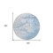 Homeroots 8' Sky Blue Denim Blue And Silver Round Abstract Washable Indoor Outdoor Area Rug 582220 - alternate 6
