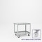 Pucel Heavy Duty Slat Top Cart, 36 in W x 24 in D x 33.5 in H, 2 Shelves, Gray S-36-DT-2-S - alternate 1