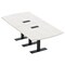 Skutchi Designs Person Conference Table With Power Unit | 8' Arc Rectangle Table | Harmony Series HAR-AREC-48X96-T.BK-WA7976-EBLK - alternate 1