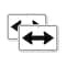 Signmission Bidirectional Arrow Black, 18'' X 24'' 2 Signs, Heavy Gauge Aluminum, 2PK A-1824-2PACK-24312 - alternate 1
