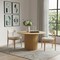 Homeroots 46" Brown Solid Wood Pedestal Base Round Top Dining Table 720997 - alternate 5