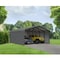 Arrow Storage Products 20 x 20 x 9 ft Charcoal Steel Carport with 3 Wall Kits CPHC202009ECL3 - alternate 5