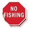 Signmission No Fishing, 4 inch X 4 inch, Vinyl Decal, 2PK OC-D-2PACK-4-80 - alternate 1