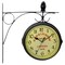 Bedford Clock Collection Double Sided Wall Clock Vintage Antique-Look Mount Station Clock BED8018 - alternate 4