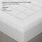 Lavish Home Down Alternative Mattress Topper 233 Thread Count Hypoallergenic Fiber-Filled Twin Pad, White 64-12-T - alternate 7