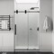 Anzzi 60in x 76in Frameless Shower Door with Sliding in Matte Black with Tsunami Tempered Clear Glass SD-FRLS06102MB - alternate 11