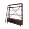Homeroots 83" Sandy Gray Metal and Wood Four Tier Oversized Set Bookcase with Four Drawers 286624 - alternate 1