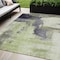 Homeroots 5' X 8' Fern Green Gray And Black Abstract Washable Indoor Outdoor Area Rug 602958 - alternate 1