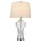 Homeroots 26" Clear Glass Table Lamp With White Empire Shade 524745 - alternate 6