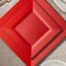 Smarty Had A Party Red Square Plastic Plates Dinnerware Value Set (120 Dinner Plates + 120 Salad Plates), 240PK 6979VP-CASE - alternate 10