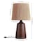 Jonathan Y Highland 22.25" Classic Cottage Tapered Resin/Metal LED Table Lamp w/Paper Rope Shade, Dark Brown Woo JYL9201B - alternate 8