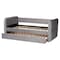 Baxton Studio Finch Modern Light Grey Velvet Fabric Twin Size Daybed with Trundle 250-13776-ZORO - alternate 9