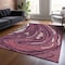 Homeroots 9' X 12' Burgundy Brick Red And Ivory Abstract Washable Indoor Outdoor Area Rug 601264 - alternate 5