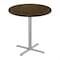 Correll Round Cafe Table, 36 in W, 36 in L, 42 in H, Particleboard Top, Walnut SXB36R-01-98-01 - alternate 1