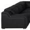 Homeroots Black Italian Leather Power Reclining U Shaped Eight Piece Corner Sectional With Console 632576 - alternate 13