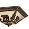 Vaxcel Bozeman 14-in W Bronze Rustic Bear Flush Mount Ceiling Light Fixture CC55714BBZ - alternate 6