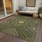 Homeroots 9' X 12' Olive Green Gray And Ivory Tribal Washable Indoor Outdoor Area Rug 598146 - alternate 5