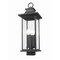 Z-Lite Tiberius 4 Light Outdoor Post Mount Fixture, Black/Clear Seedy, 9 In W x 24.5 In H 5017PHBS-BK - alternate 3