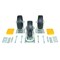 Vestil Glass-Filled Nylon Caster Kit 6 In. x 2 In. 8,000 Lb. Capacity Black H-CK3-C23C - alternate 3