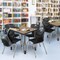 Regency Square Kee Mobile Adjustable Classroom Table W/ 4 Andy Chairs, 30 in W, 30 in L, Noble Oak TB3030NOAPCGY40BK - alternate 6