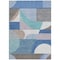 Homeroots 5' X 8' Sky Blue Teal Blue And Brown Geometric Washable Indoor Outdoor Area Rug 616743 - alternate 7