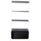 Leisuremod Brentwood Etagere Bookcase with White Powder Coated Steel Frame and Melamine Board Shelves, Black BBW-65BL - alternate 7