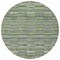 Homeroots 8' Olive Green And Gray Round Striped Washable Indoor Outdoor Area Rug 587916 - alternate 7