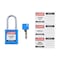 Brady Keyed Alike Padlock Unique Set Nylon Blu 1.5 in Steel Shackle Keycode 1 SDPL-BLU-38ST-001 - alternate 3